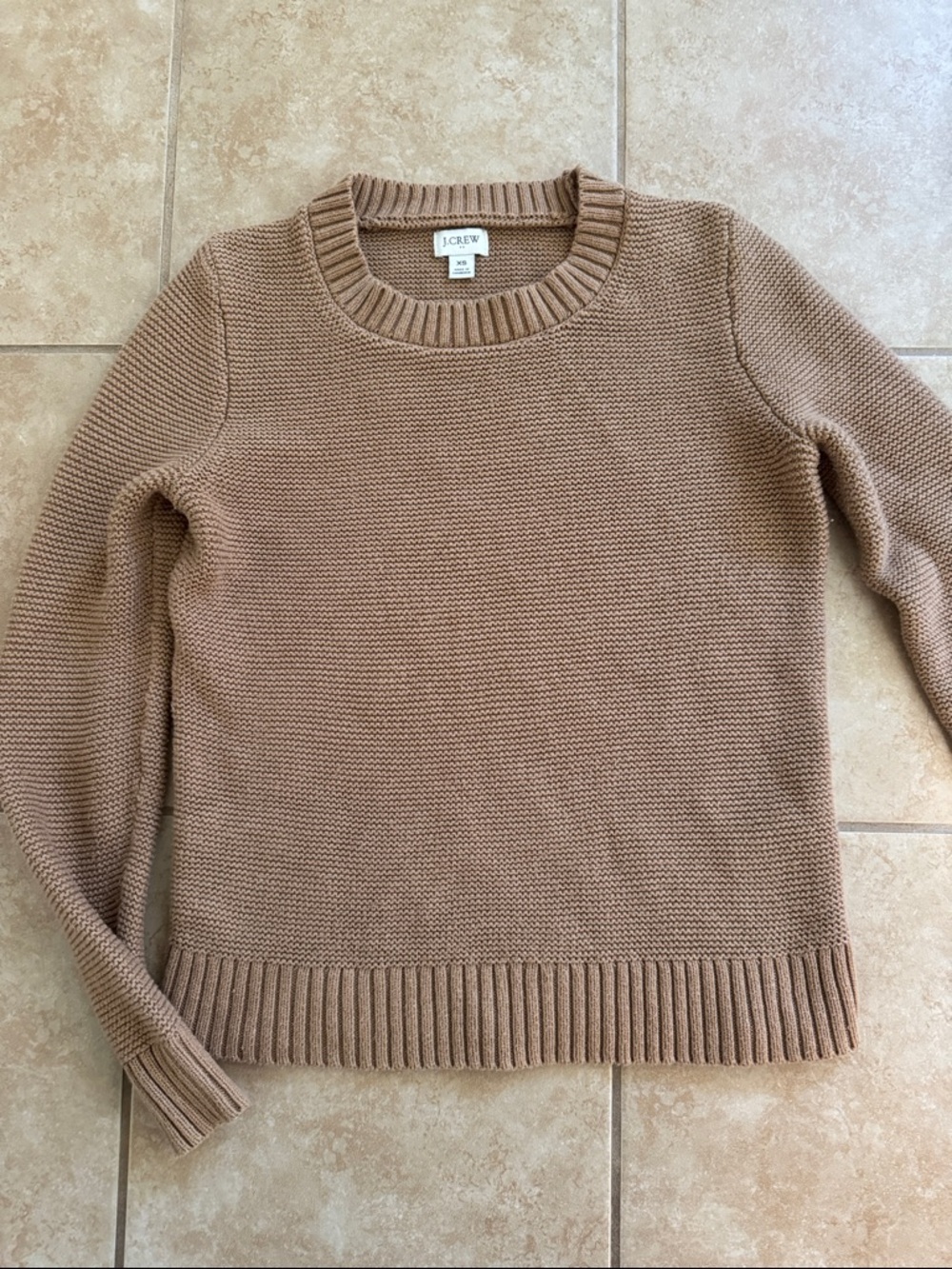 J. Crew Women's Crew Neck Sweater in Camel Brown
